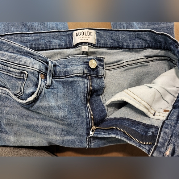 AGOLDE Sophie Distressed High Rise Skinny Crop Jeans A018-843 Size 29 - Picture 7 of 12